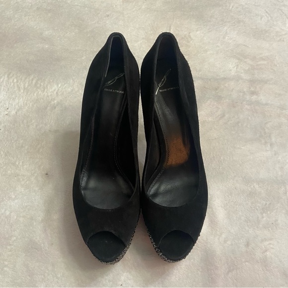 B Brian Atwood bea studded platform pumps rhinestone embellished - Picture 8 of 11